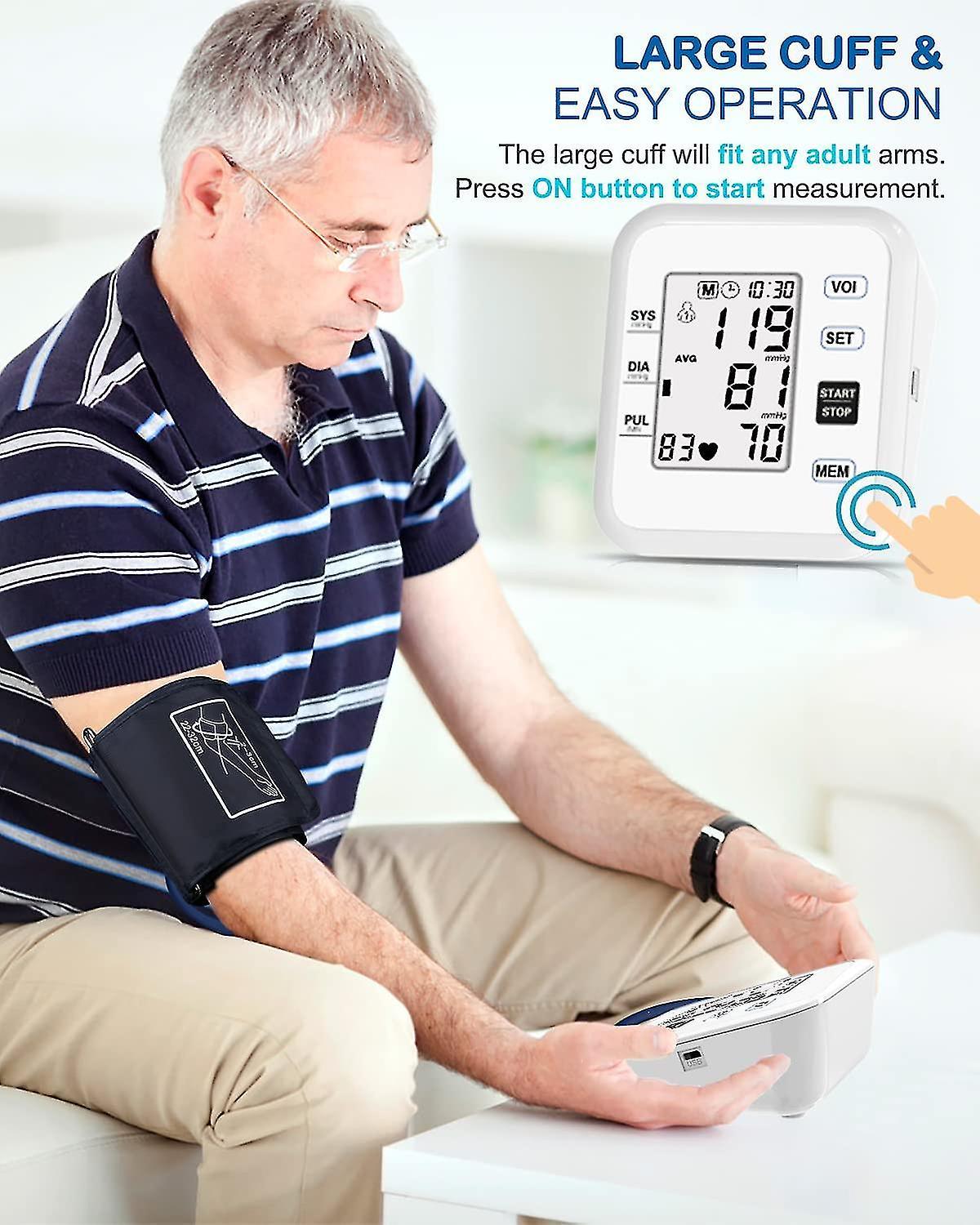 Upper Arm Digital Device with Large LCD Display Automatic Operation