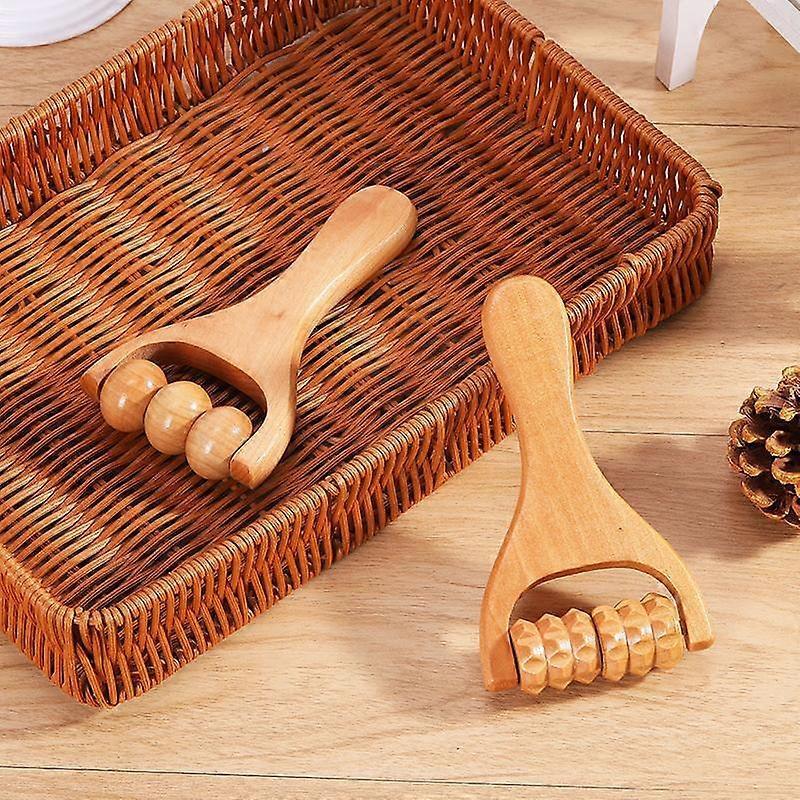 Wooden Roller Massager for Neck Shoulder Leg & Foot Massage