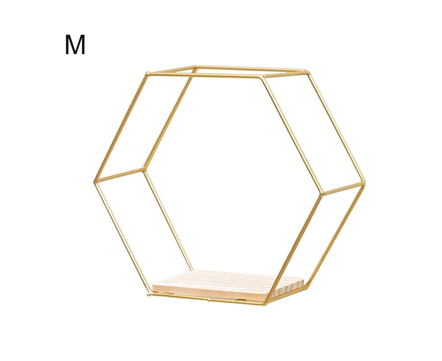 Hexagonal Shelf for Home-Golden M