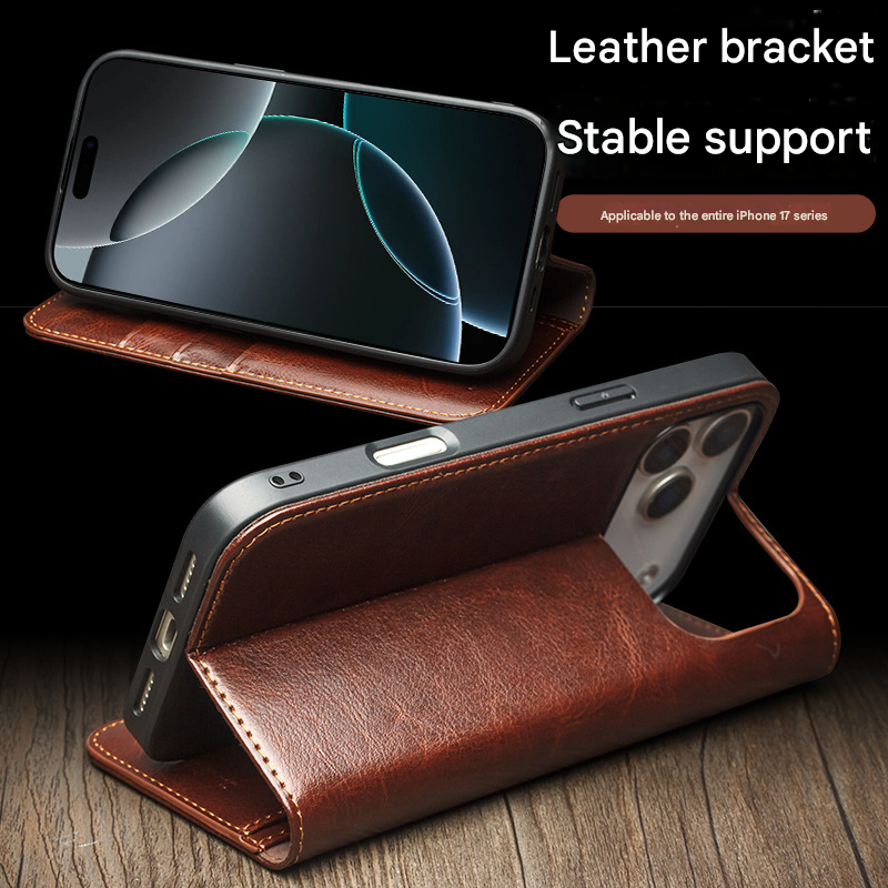 For iPhone 17 Horizontal Flip Leather Case with Holder & Card Slots & Wallet