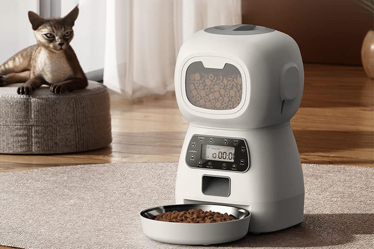 Automatic Feeder Pet Food Dispenser Automatic Cat Feeder Dry Food Dispenser Smart Pet Feeder Timed Cat Feeder for Large Medium Small Pets