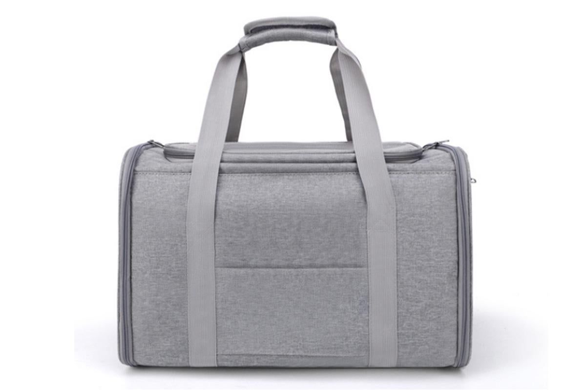 Portable Travel Bag Soft Crate Cage Cat Bag Animal Carriers for Pets -Grey
