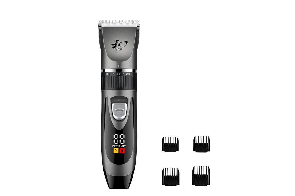 Pet Grooming Clippers Cat Grooming Kit Cordless Low Noise Pet Hair Clipper Trimmer Shaver for Dogs Cats Animals Adjustable Clipper Comb & Detachable Blades Dog Trimmer