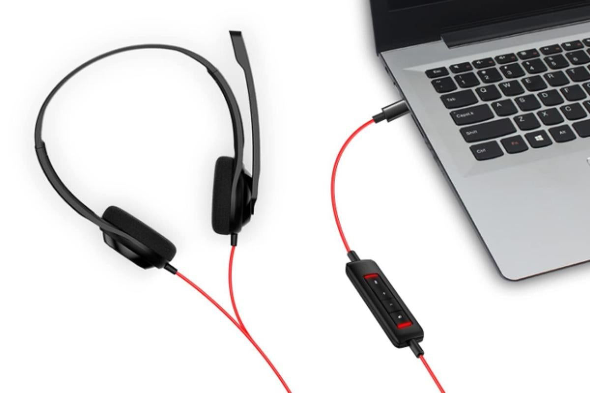 Dual-Edge USB-C Wired Headset with Clear Mic Lightweight Office Headset for PC/Mac