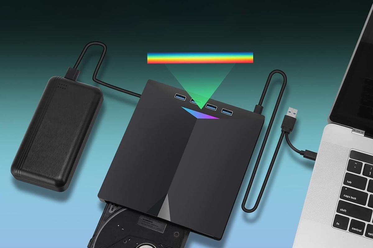 External CD/DVD Drive for Laptop USB 3.0 DVD Player Ultra-Slim Portable Burner Writer