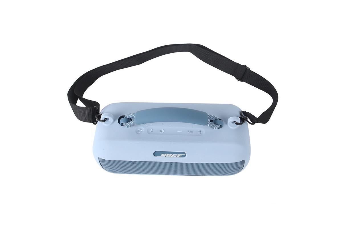 Silicone Protective Case with Shoulder Strap Compatible with Bose SoundLink Max Speaker - Blue