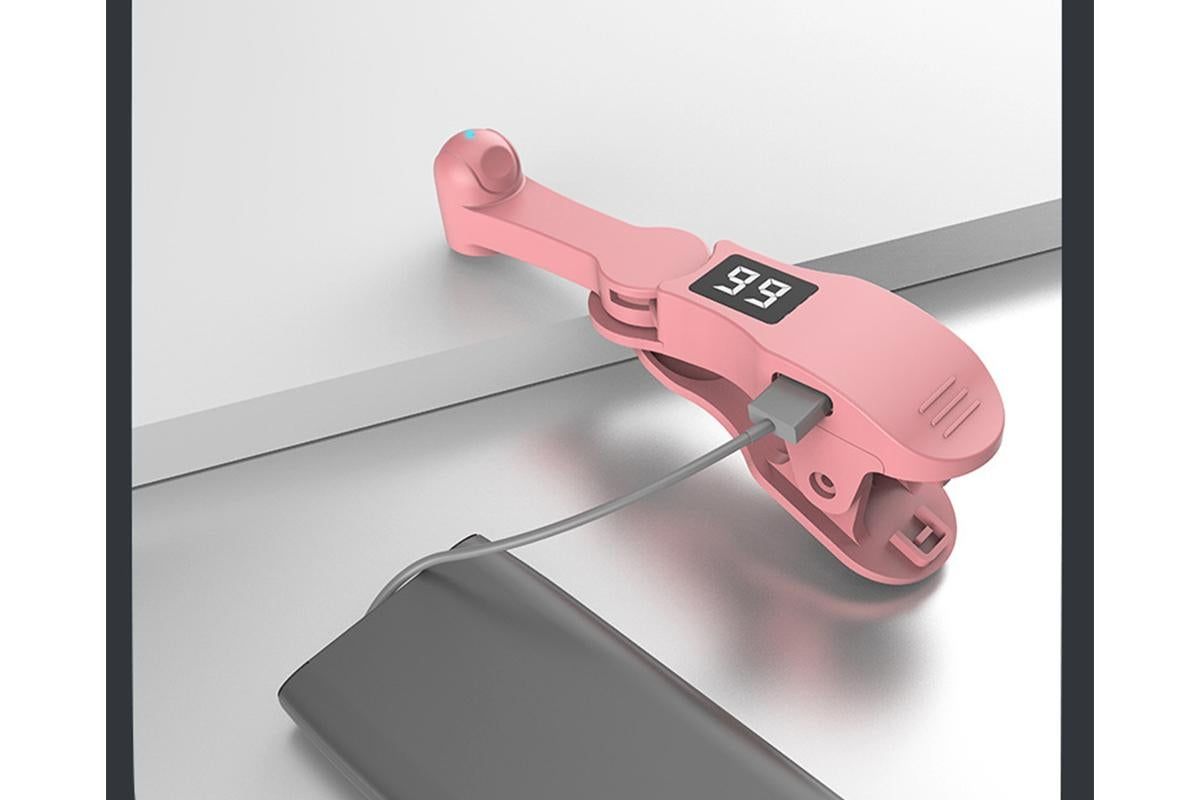 Smart Digital USB Clip on Auto Clicker for Mobile Phone Screen Live Likes - Pink
