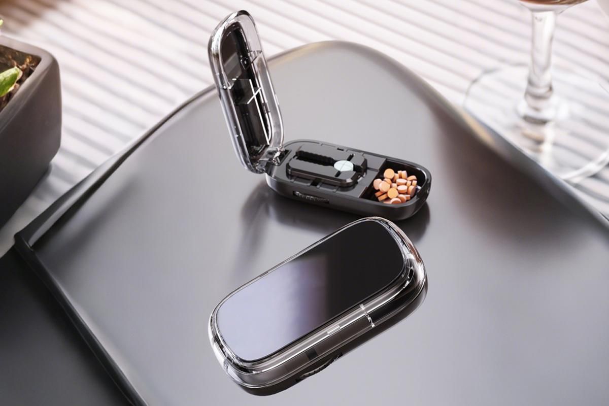 Pill Cutter Pill Splitter for Small and Tiny Pills 1/2 Adjustable Pill Organizer - Black 1/2 and 1/4 Pill Cutter