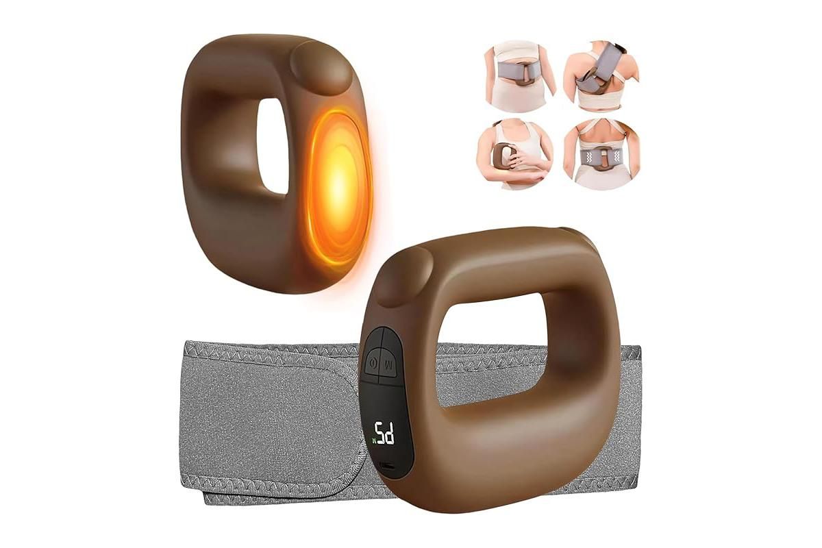 Deep Tissue Percussion Muscle Massage with Heat Adjustable Intensity and Speed Pain Relief - Black