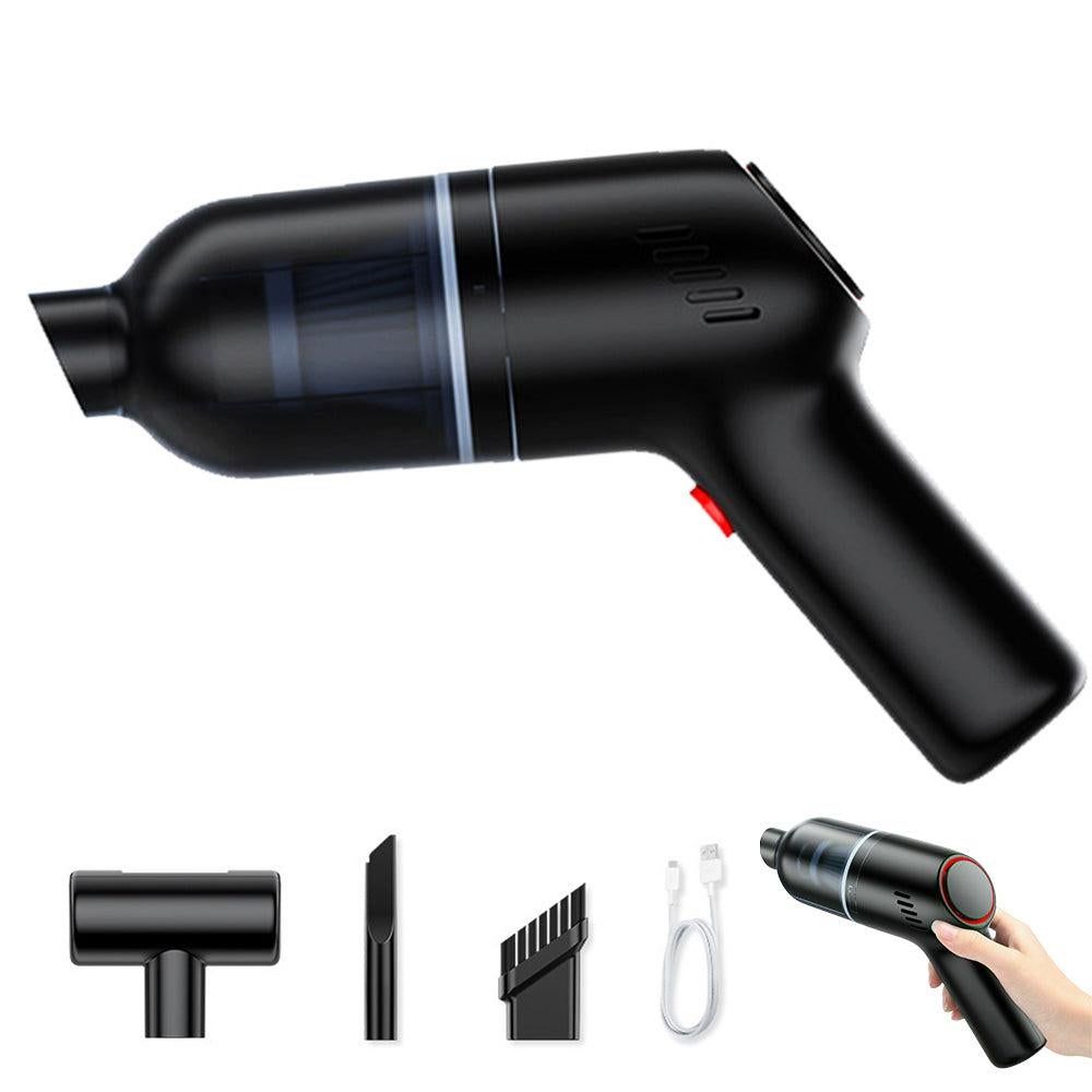 Cordless Handheld Car Vacuum Cleaner 10000Pa Strong Suction USB Rechargeable - Black