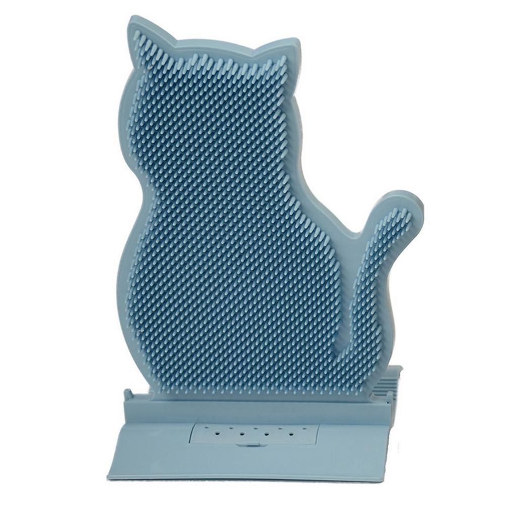 1pc Cat Self Groomer Brush Cat Face Massager Pet Rubbing Post - Pink