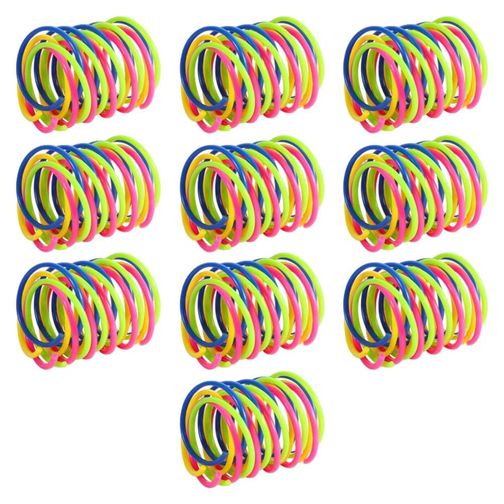 40Pcs Cat Spring Toys Colorful Cat Spiral Bouncy Toys Interactive Toys for Cats and Kittens