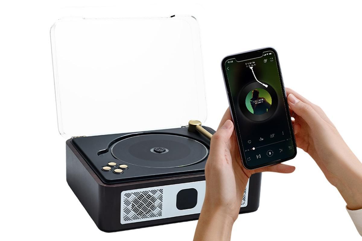 Retro CD Player with Speakers - Portable Bluetooth Music Player for Home Use