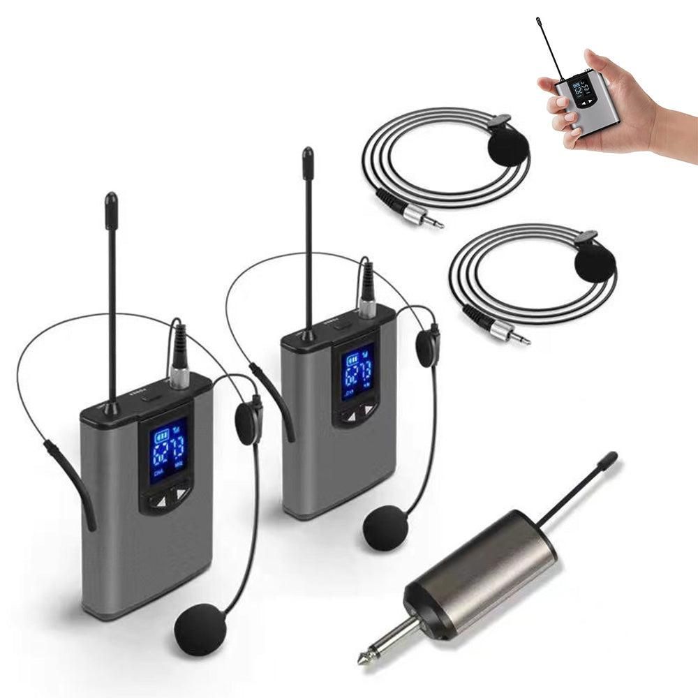UHF Wireless Headset Microphone with Receiver Lavalier Microphone Set Style 1