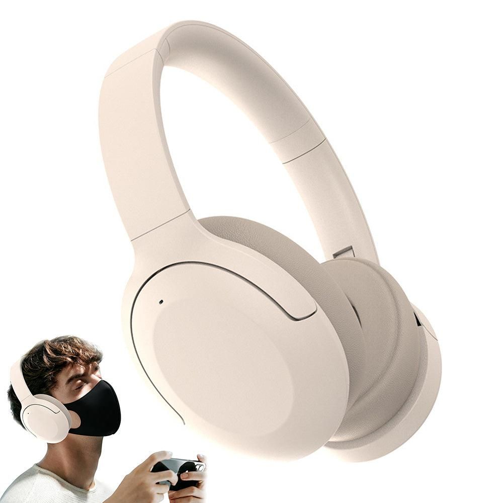 Active Noise Canceling Bluetooth Headphones Over-Ear Wireless Headset Black