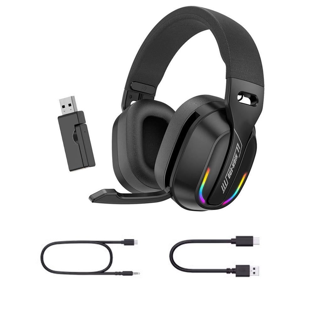 2.4GHz Wireless Gaming Headphone Bluetooth RGB Game Headset for PC Smartphone PS4/PS5 Switch