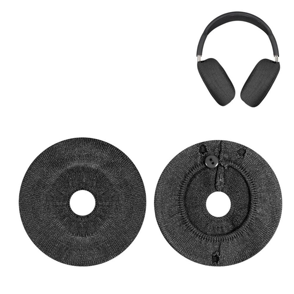 Pair of Knit Ear Pad Covers for AirPods Max Dust-Proof Protective Headphone Accessories Blue