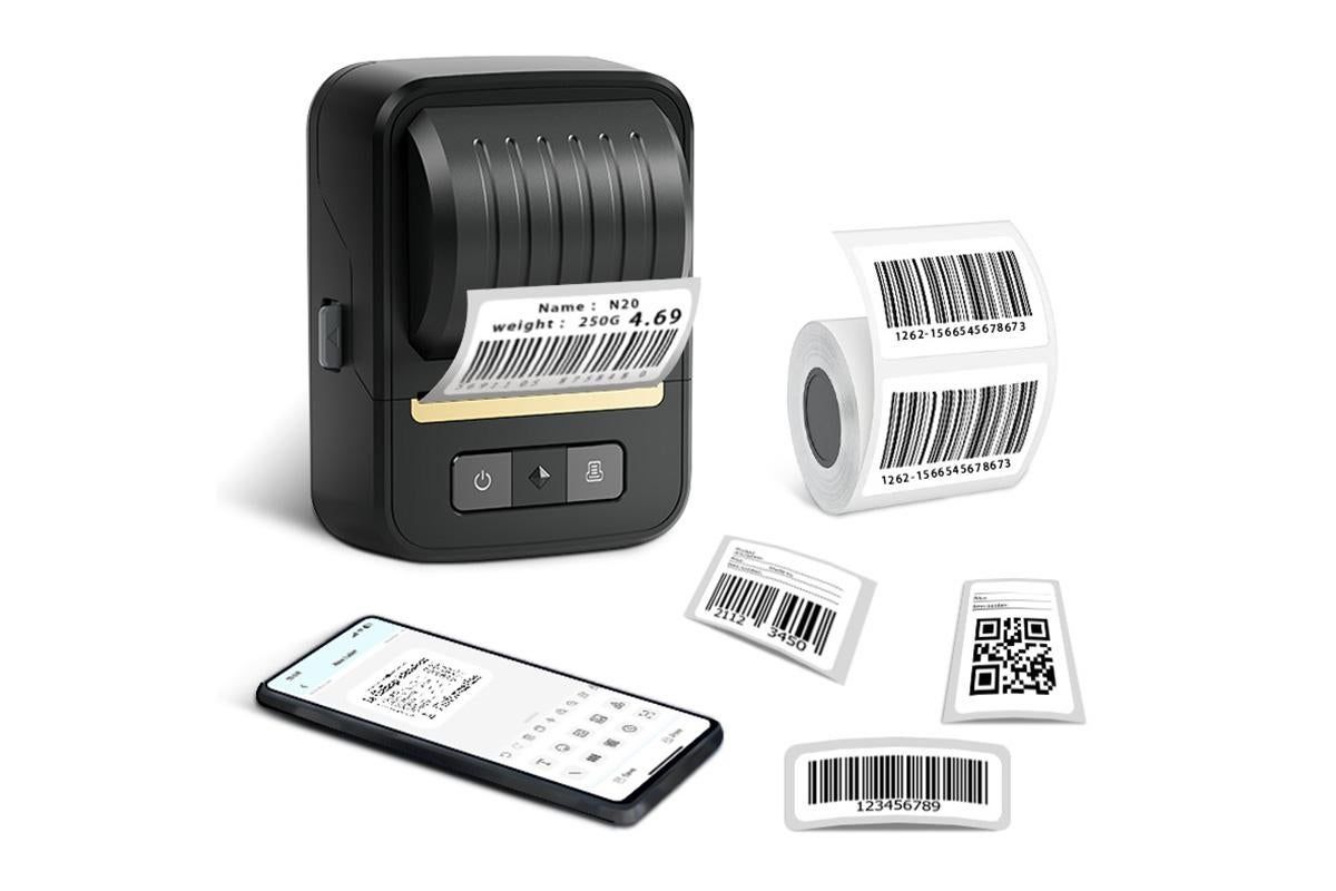 Bluetooth Label Maker Machine with Tape Roll Inkless Labeler Sticker Printer for Home Office