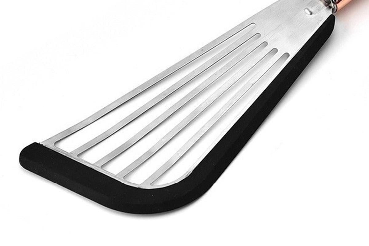 2Pcs Nonstick Cookware Spatula With Silicone Edge Heat Resistant Kitchen Cooking Thin Spatula Flipper