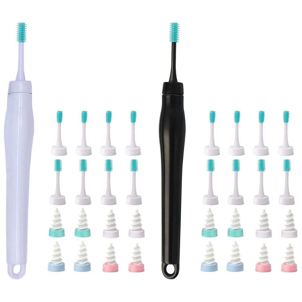 32pcs Ear Wax Remover Tool Reusable Spiral Ear Wax Remover Silicone Ear Cleaner for Adults Kids -Pink and green