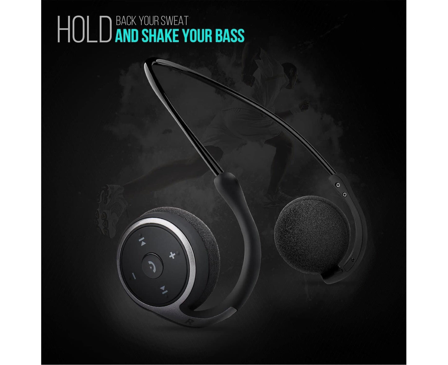Small Bluetooth Headphones Wrap Around Head-Sports Wireless Headset