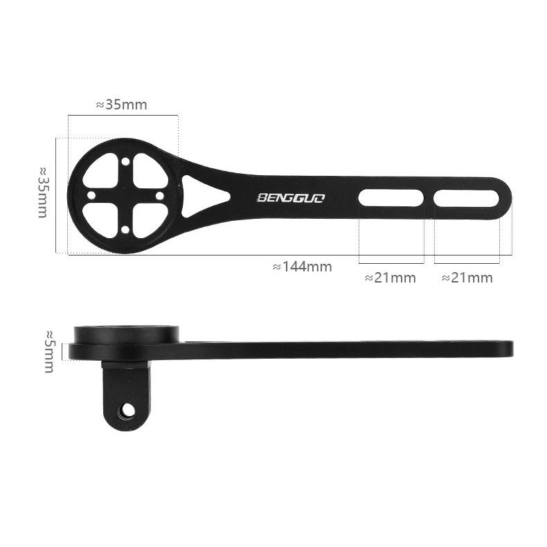 Lightweight Bike Computer Mount, One-Piece Extension Mount, Aluminum Alloy Cycling Mount - Silver