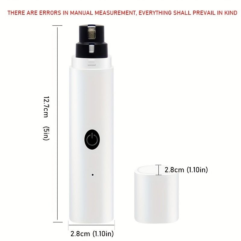 Rechargeable Electric Pet Nail Grinder with LED Light, Universal Grinder for Cats and Dogs - Pink