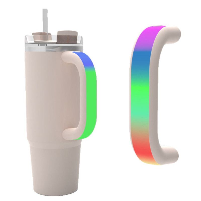 Glowing Water Cup with Colorful Handles – Creative Light Up Tumbler (Multicolor)