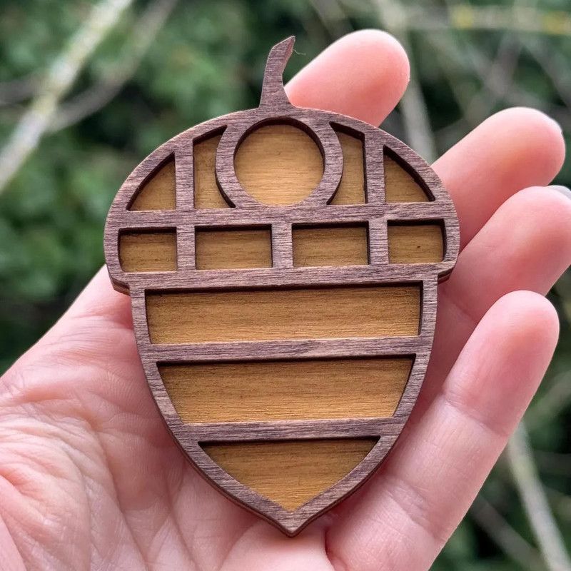 Wooden display stand for mini curiosities,Nut