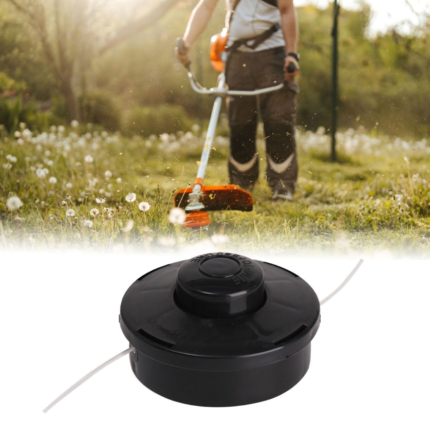 Trimmer Head Replacement for Lawn Mower Garden Grass Trimmer Garden Tool Accessories Black Trimming Head