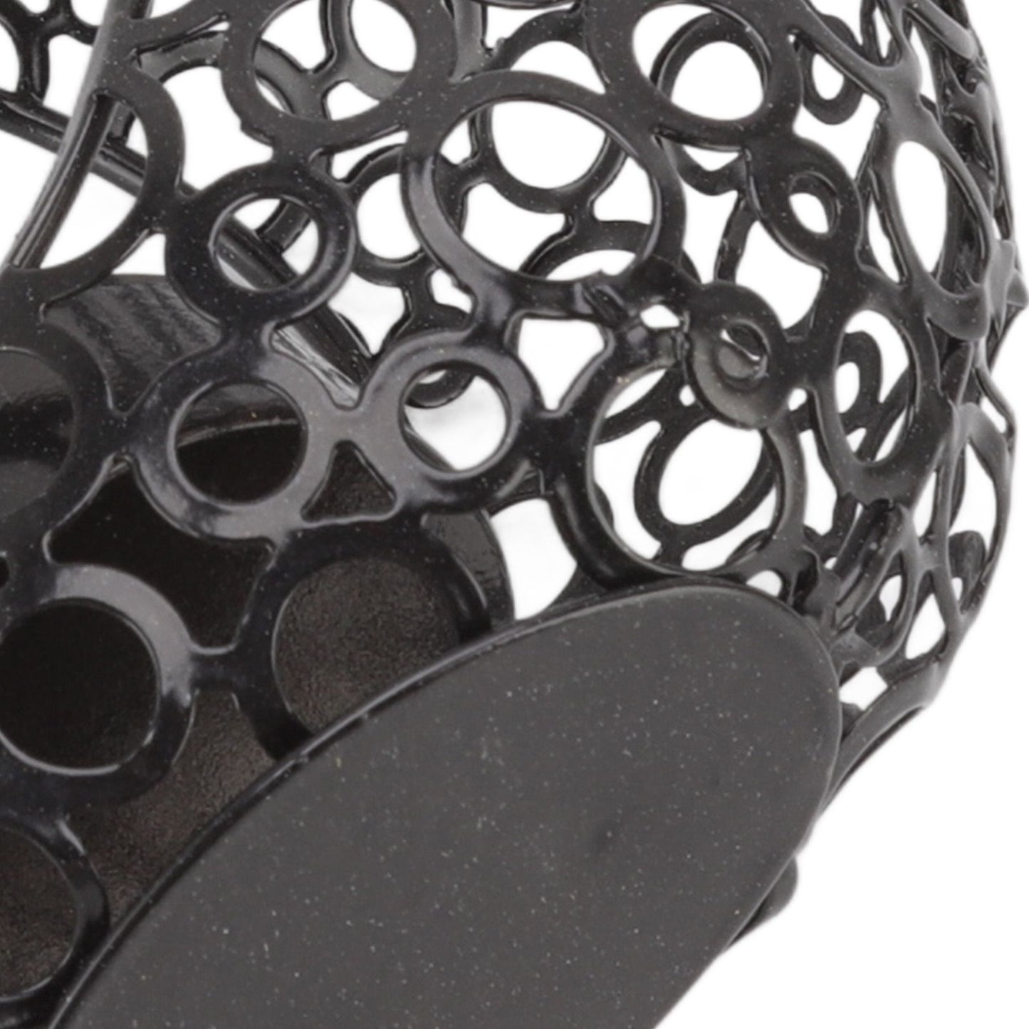 Romantic Moon Candlestick Iron Hollowed Candle Holder for Weddings Christmas Decoration Dining Coffee Table Black