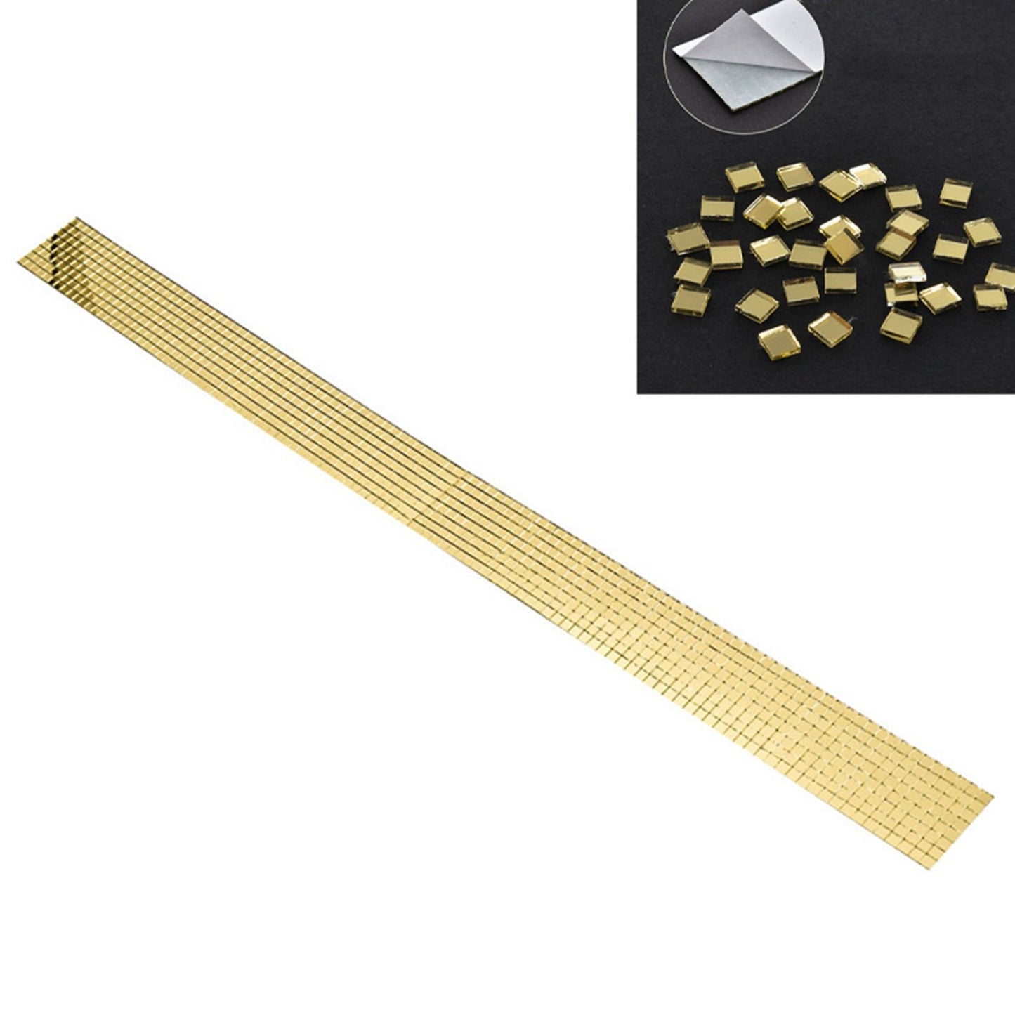 4X100CM 1464 Grains Self Adhesive Mosaic Tiles Wall Sticker Innovative DIY Glass Mirrors Sticker Home Decoration KTV Sticker Gold