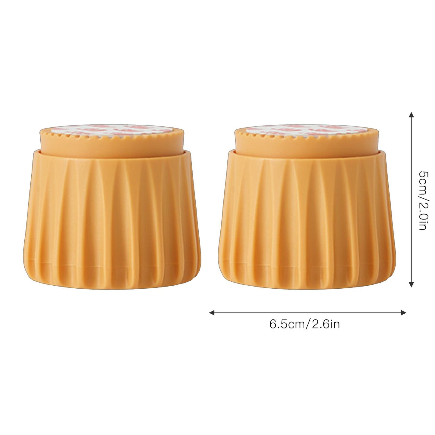2Pcs Wall Bed Stopper Anti Collision ABS Punch Free Rotatable Mute Bed Anti Shake Tool for Home Yellow Small