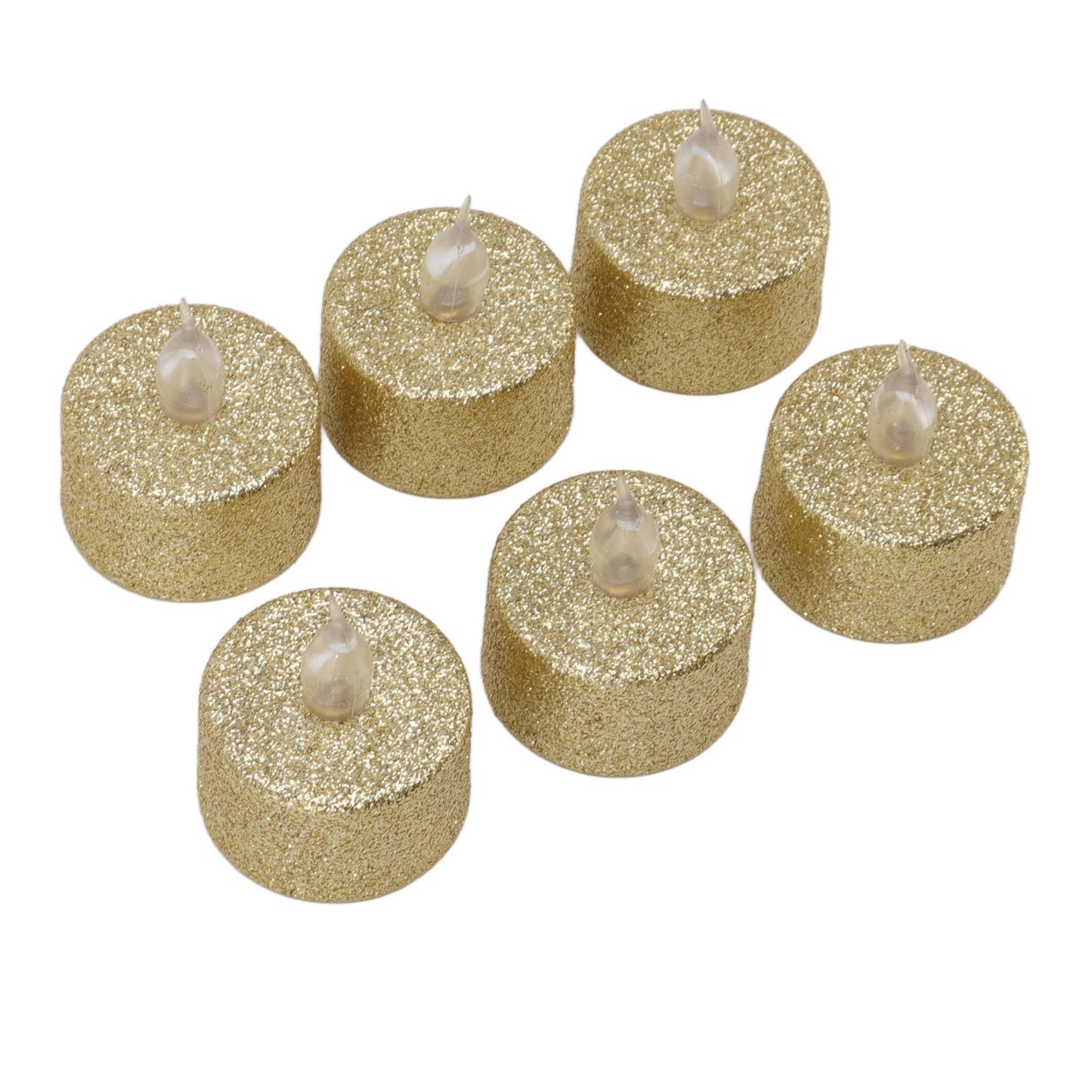 LED Candle Light Flameless Battery Operated Decorative Electronic Tea Light for Christmas Wedding 12pcs Gold