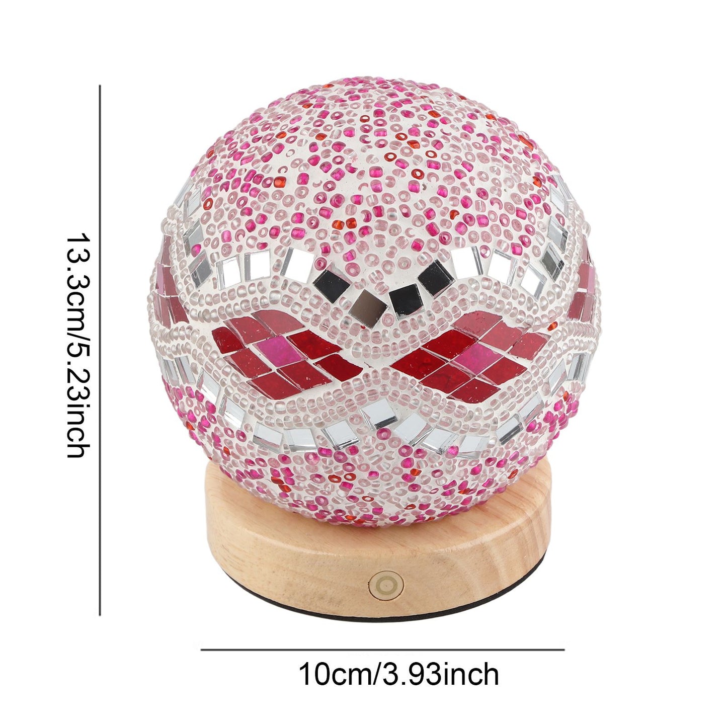 USB Charging Touch Tri Color Endless Dimming Baroque Nightlight Charging Table Lamp Decorative Glass Lamp