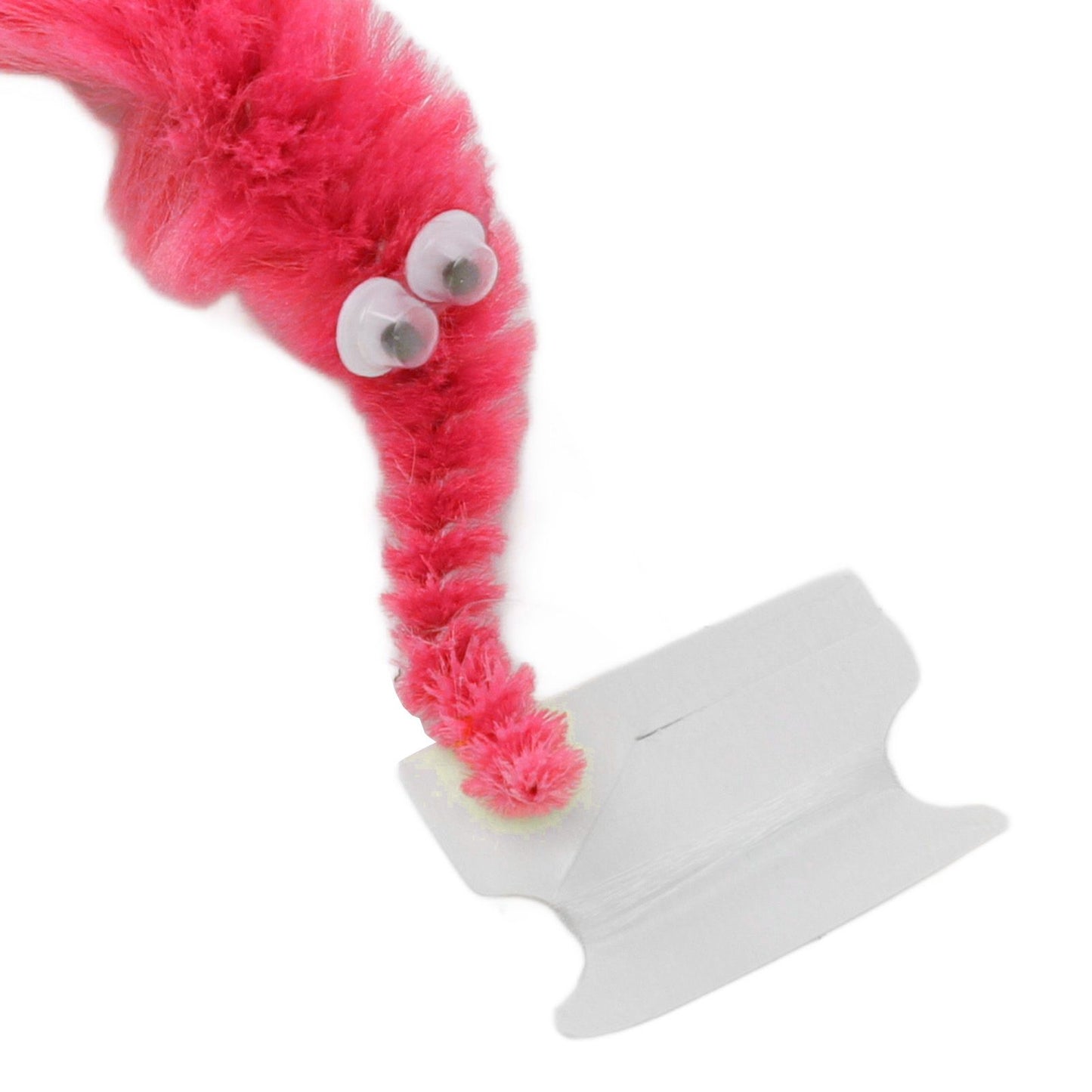 20 Pcs Furry Worm Soft Touch Plush Material Cute Style DIY Compact Portable Fuzzy Worms for Party Pink