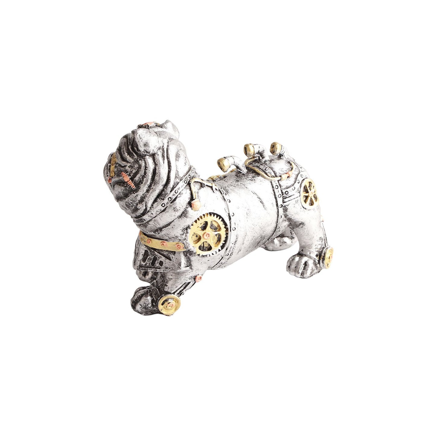 Mechanical Punk Dog Resin Crafts Steampunk Bulldog Dog Resin Statue Desktop Window Decoration Home Ornaments