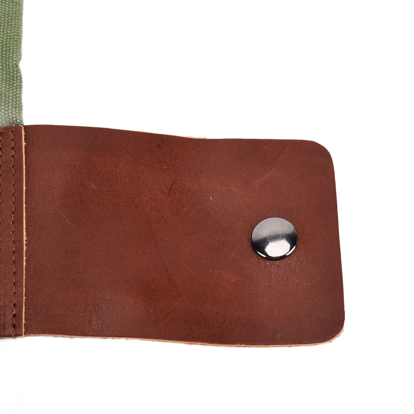 Leather Canvas Foraging Pouch Belt Fruit Picking Bag for Camping Fruit CollectingArmy Green