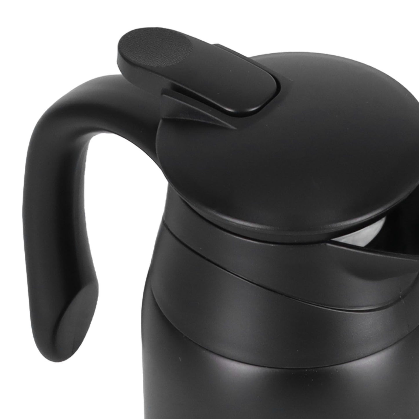 800ml Portable Electric Car Kettles Car Water Dispenser with White Base Silicone Sealing Ring Cover for Travel Boil WaterBlack