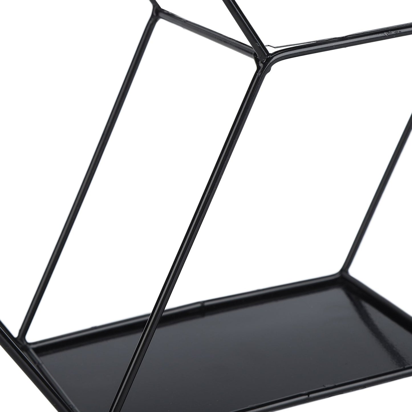 Hex Shelves Simple Wrought Iron Hexagonal Bedroom Living Room Office Wall Shelf DecorationBlack