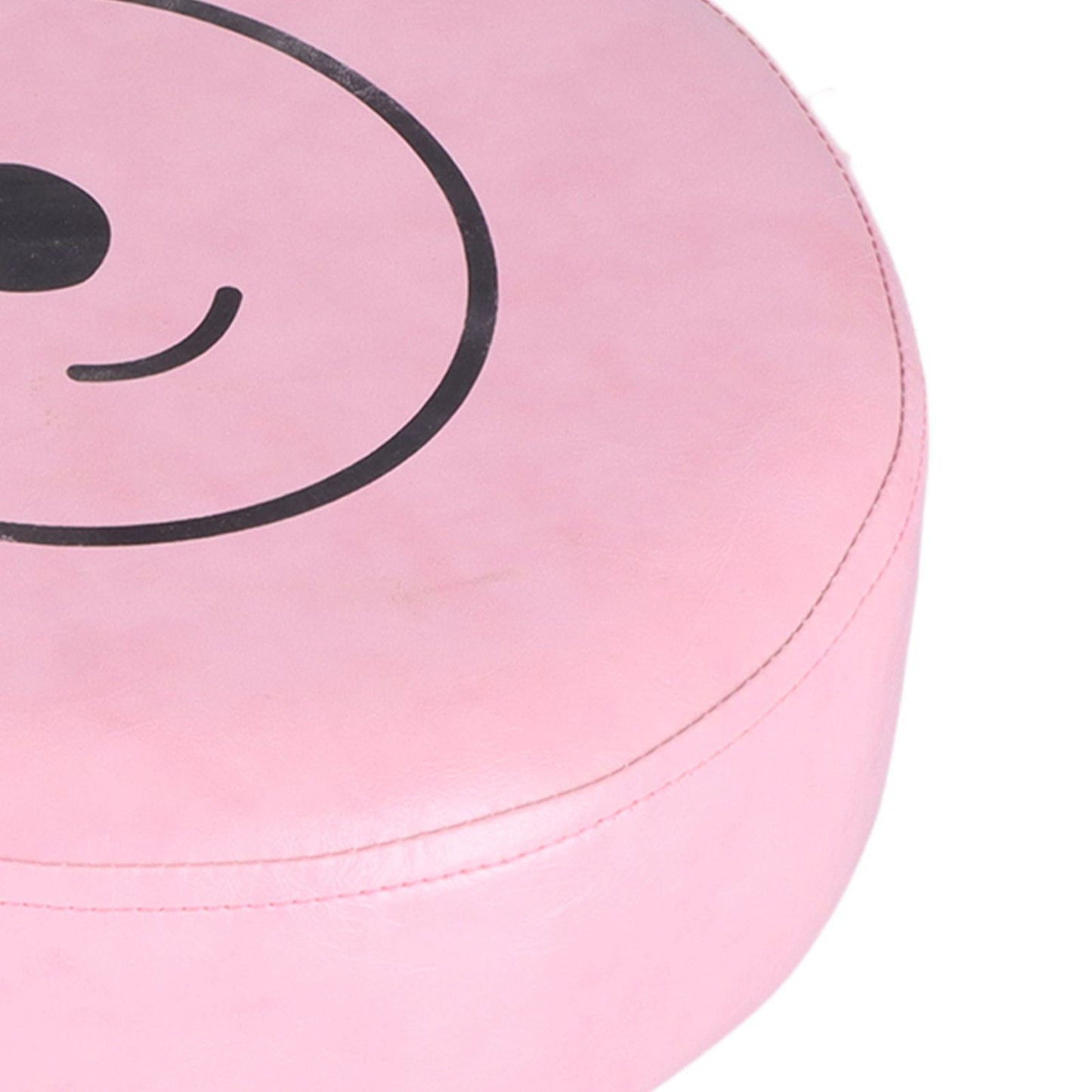 Small Under Desk Footrest Cute Cartoon Ottoman with 4 Stable Log Legs for Children