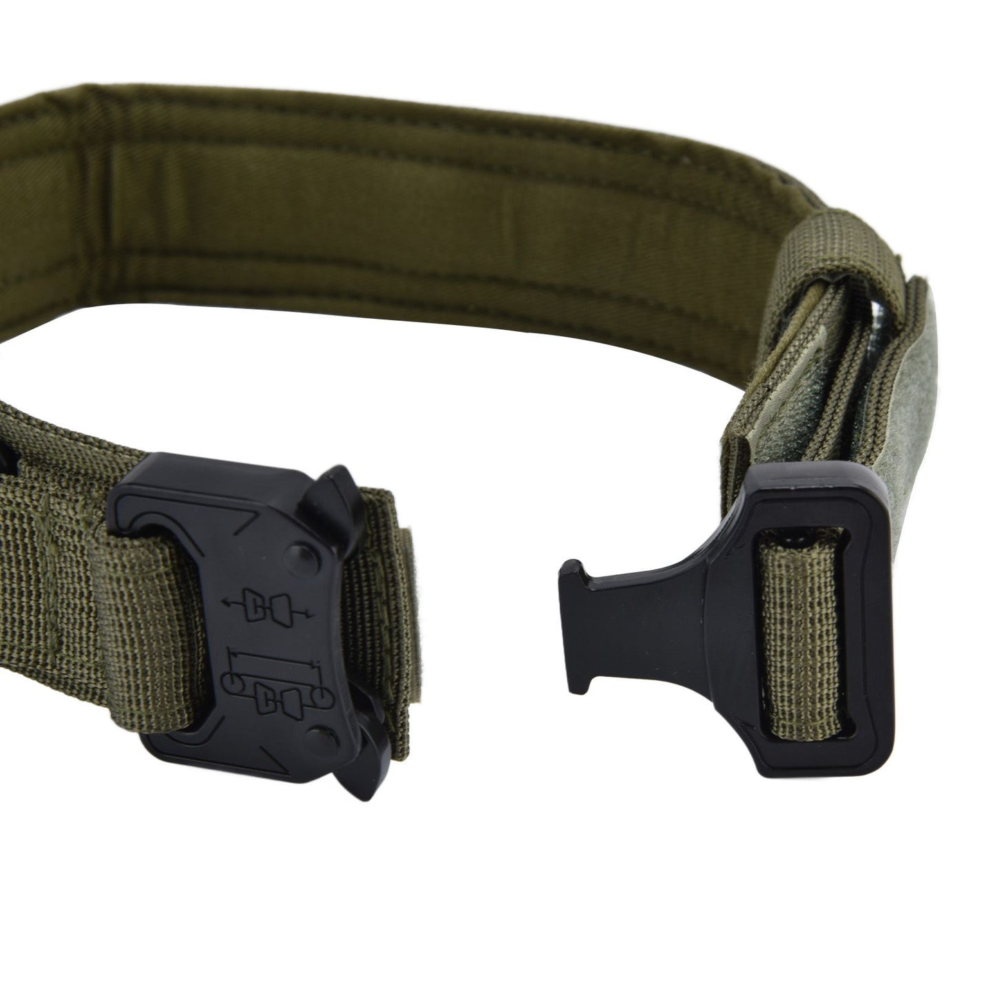 Traction Dog Collar with Buckle Nylon Iron Training Hunting Collar Pet Accessory for OutdoorGreen M