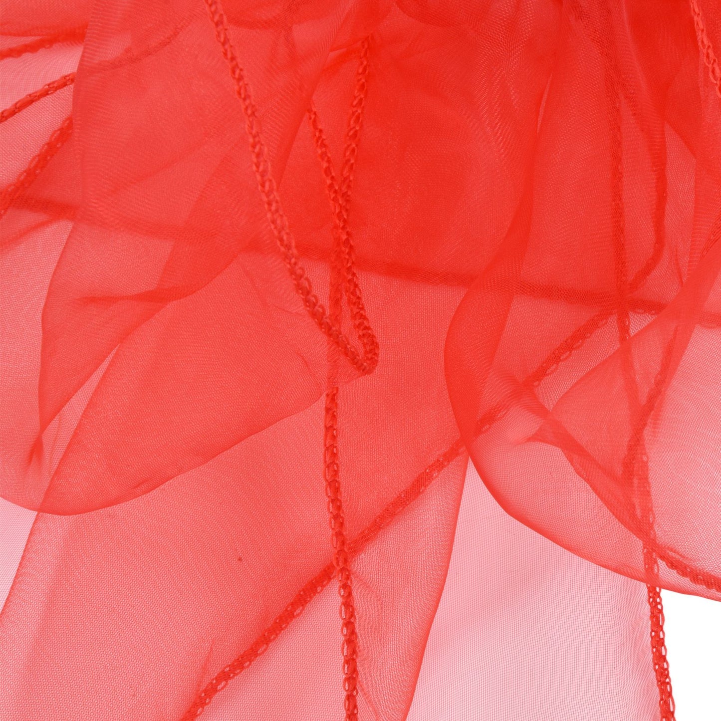 10Pcs Organza Banquet Chair Sash Exquisite Chair Bows Sashes for Wedding Party DecorationBright Red