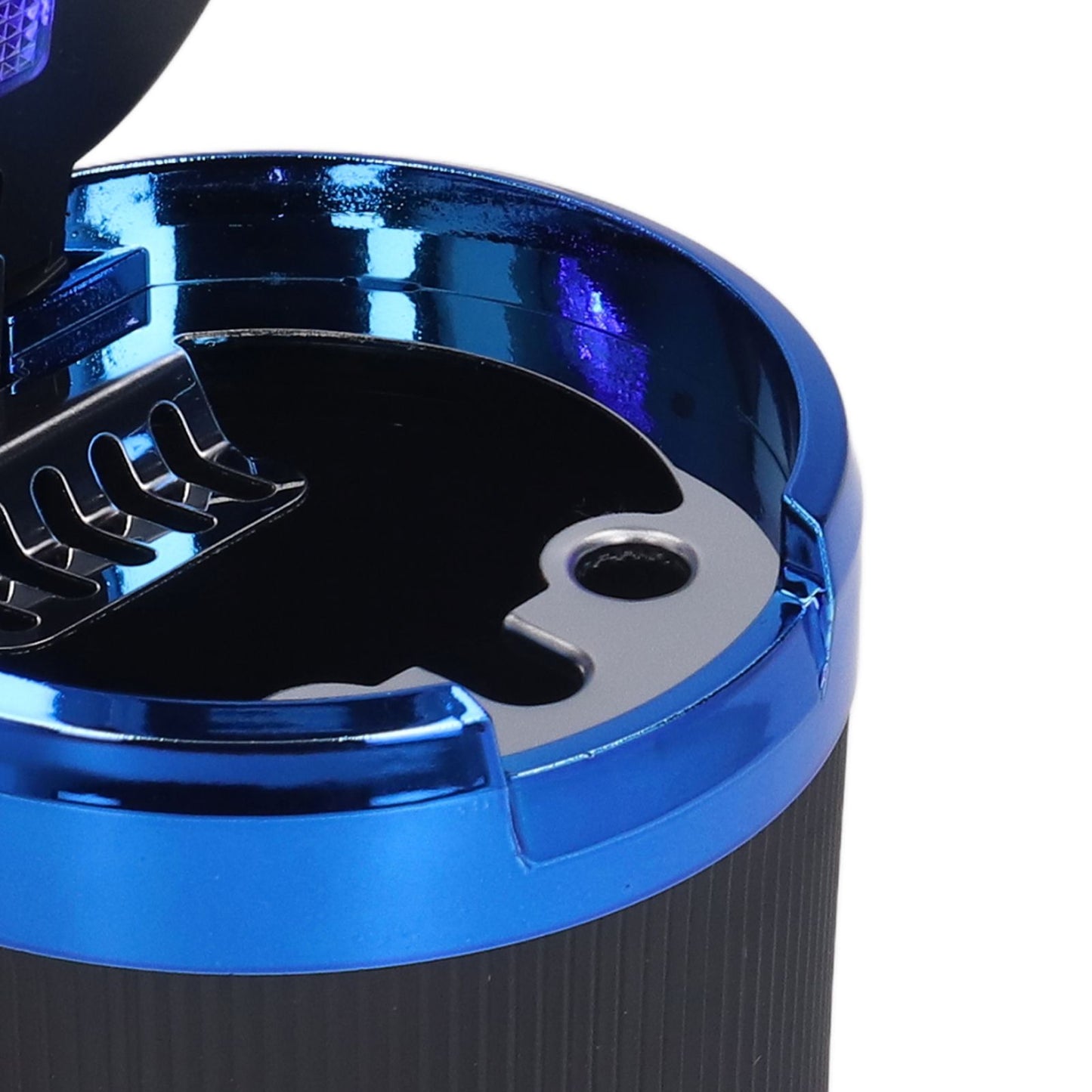 3W Luminous Car Ashtray with LED Light Lid Fireproof Smokeless Cigarette Ashtray for Home OfficeBlue