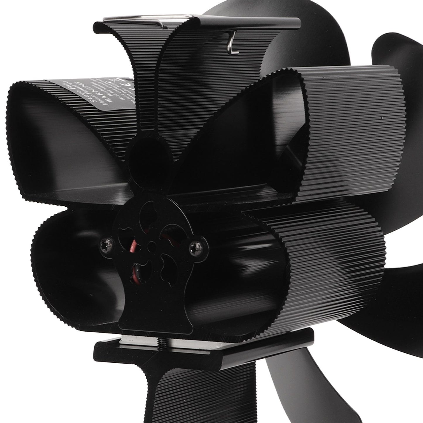 6 Blade Stove Eco Fan Black Self Starting High Temperature Resistance Energy Efficiency Heat Powered Fan for Home