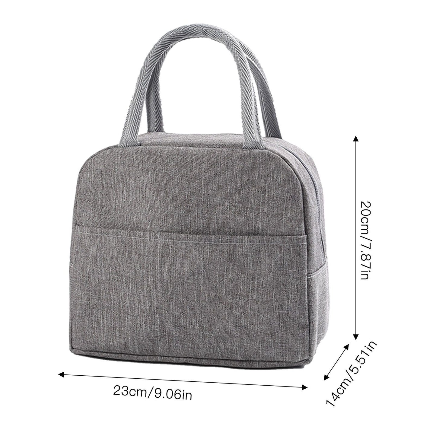 Tote Lunch Bag Reusable Insulated Cooler High Capacity Waterproof for Men Women Work Picnic Beach Gray