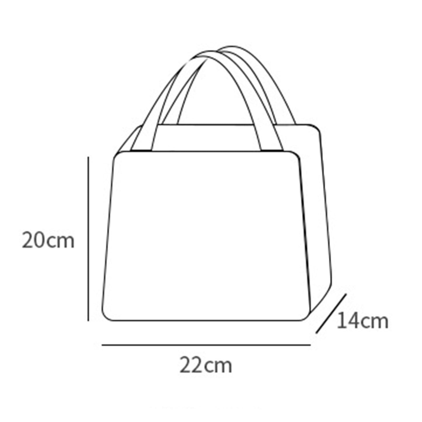 Lunch Bag Cartoon Style Zipper Widened Handle Oxford Cloth Aluminum Film Portable Lunchbox Bag for Student Red