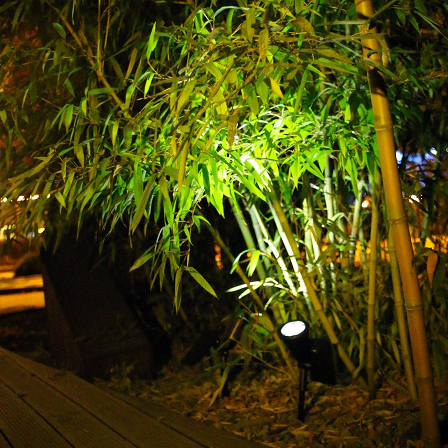 Outdoor Solar Spotlight LED Lamp Waterproof Garden Lamp Ground Lawn Light for Landscape White