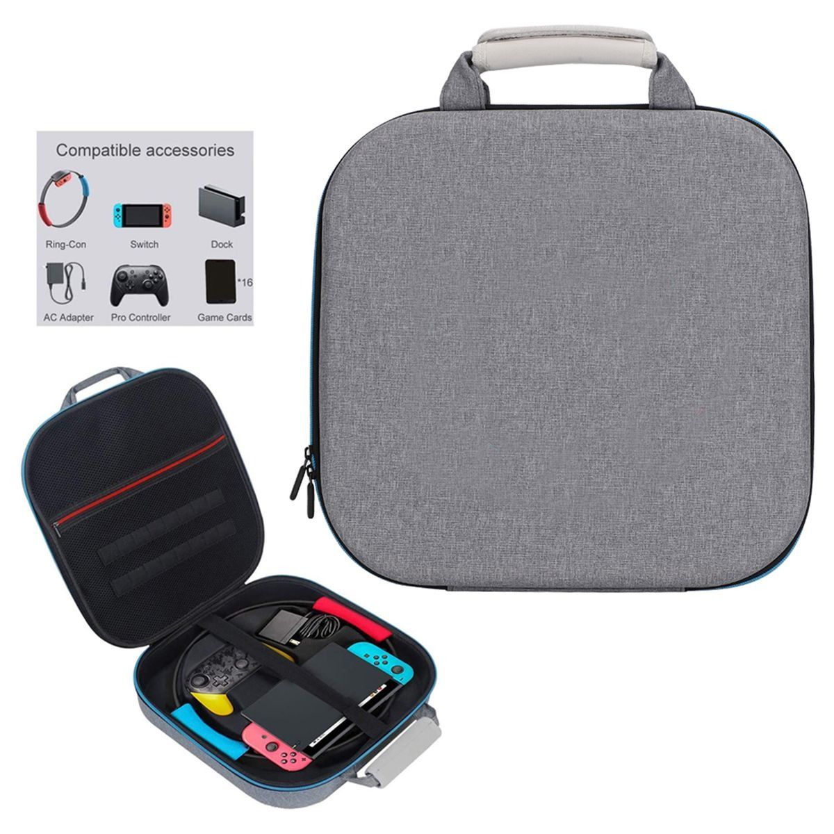 Storage Carrying Case for Ring Fit Accessory Bag Portable Multi-Purpose