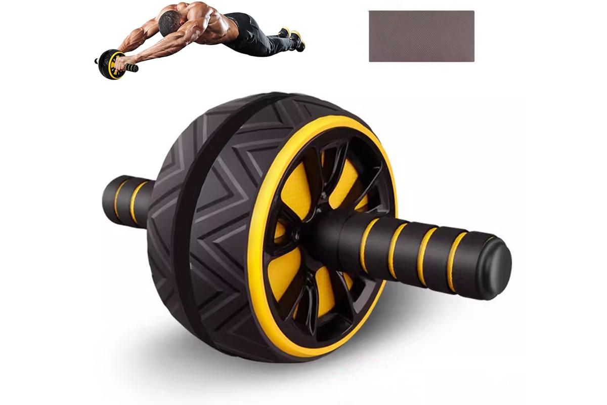 Wide Ab Roller Wheel for Home Gym Core Training - Red
